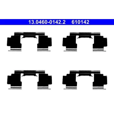 Bild av ATE 13.0460 0142.2 Kit d&#039;accessoires, plaquette de Frein à disque HONDA: CIVIC 8 Hatchback, 7 6 Hatchback