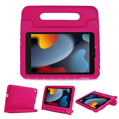 Bild av ProCase Fodral för barn iPad 9/iPad 8/iPad 7(iPad 10,2 tum), Air 3 och Pro 2(iPad 10,5 stötdämpande fodral, mycket motståndskraftigt i silikon magenta