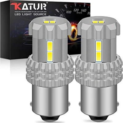 Bild av KaTur 1156 BA15S 1141 7506 P21W LED lampor hög effekt 12 st 3020SMD chip set extremt ljusa 2800 lumen används för backup ljus, bakljus, bromsljus, 6 500 K Xenon vit (förpackning med 2)