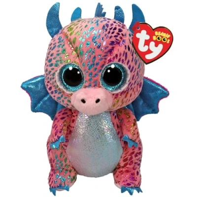 Bild av TY Flint Dragon Beanie Boo Regular Squishy Baby Soft Plush Toys Collectible Cuddly Fylld Teddy