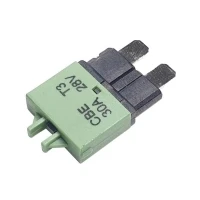 Bild av Hansor Circuit Breaker Standard, typ 3, manuell återställning, 30A CBE3 Serie Standard Flat Fuse 30 A Grön 1 st