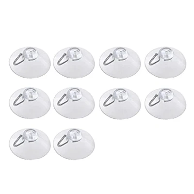 Bild av Westmark Krokar med sugkopp, 10 styck, Ø 2 cm, Plast/Stål, Genomskinlig/Silver, 531822E1