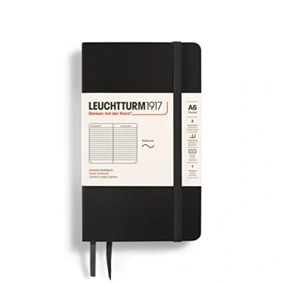 Bild av Notes Pocket Leuchtturm1917 w linie czarny 306017