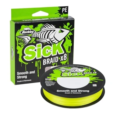 Bild av Berkley Sick Braid Hi Viz Yellow 2000 m flätlina 0,08 mm