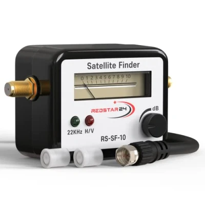 Bild av RedStar24 Satfinder SAT signalmätare med ljud och F anslutningskabel för att justera din digitala satellitskål Digital satellit Finder