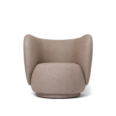 Bild av Ferm Living Rico Lounge Chair Fåtölj Main Line Flax Coffee W87 x H76,5 D76 SH41 cm