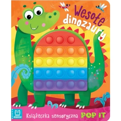 Bild av Wesołe dinozaury. Książeczka sensoryczna z POP IT