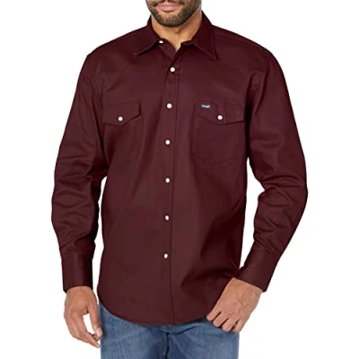 Bild av Wrangler Herr Ms70719 button down skjortor, Rödoxid, XL
