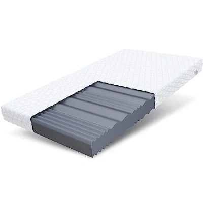 Bild av FDM Comfort Plus skummadrass 100 x 200 cm, höjd 10 7 liggzoner, madrass, skumgummi, H3, Öko Tex för allergiker, tvättbart avtagbart vitt