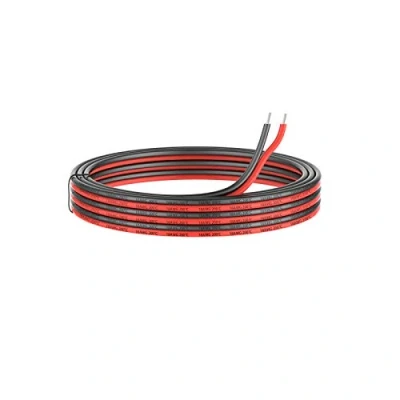 Bild av 18awg 0,82 mm² elektrisk tråd 2 ledare parallell silikontråd 10 meter [svart 5 m röd m] 18 mätare 200 Celsius 600 V flexibel förlängningskabel trådad förtennad koppartråd koppling modell blytråd