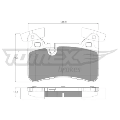 Bild av TOMEX brakes TX 12 67 Jeu de plaquettes frein Essieu arrière avec masses d&#039;équilibrage MERCEDES BENZ: Classe C Berline, E Berline