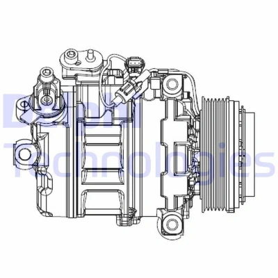 Bild av DELPHI CS20547 Compresseur De Climatisation 7ZSE17 PAG 46 avec embrayage magnétique BMW: 5 Berline, 3 1 portes