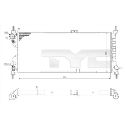 Bild av Kylare, motorkylning TYC 725 0019 R