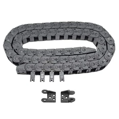 Bild av Befenybay R18 intern storlek 10 x 15 mm 1 meter längd svart plast flexibel dragkedja kabel trådbärare öppen typ för 3D skrivare och CNC maskiner (10 utsida)