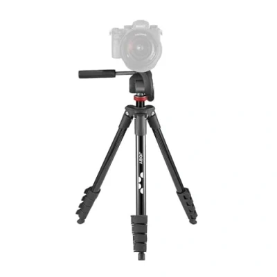Bild av JOBY Compact Advanced, kamerastativ med 3 vägshuvud, universal ¼ 20 tums snabbfrigörande fäste och bärväska, för CSC, DSLR, spegelfri kamera, smartphone, färg: svart
