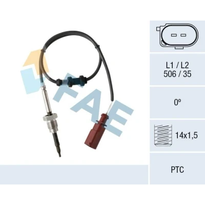 Bild av FAE 68026 Palpeur, température des gaz après filtre à particules VOLKSWAGEN: Passat B6 Berline, CC, Variant