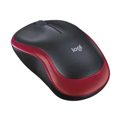 Bild av Logitech M185 Trådlös Mus, 2,4 GHz med en liten USB mottagare,12 månaders batteritid, 1000 DPI optisk spårning, ambidextrous form, kompatibel PC, Mac, bärbar dator Röd
