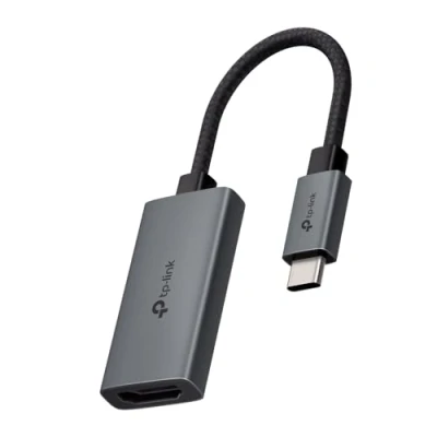 Bild av TP Link UA520C USB C till HDMI kabel 4K 60 Hz, 10 cm lång flätad kabel, Plug &amp; Play, stöder macOS, Windows, iPadOS, iOS, Android, Linux och Chrome OS