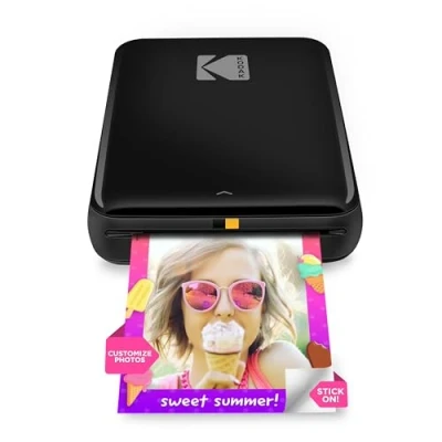 Bild av KODAK Step trådlös mobil fotoskrivare (Svart) Kompatibel med iOS och Android , NFC Bluetooth enheter