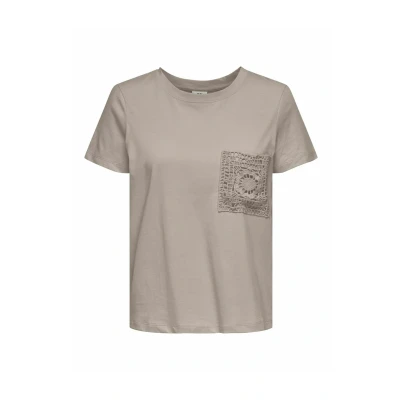 Bild av Jdyselma S/S Crochet Pocket Top JRS, Chateau grå, XL