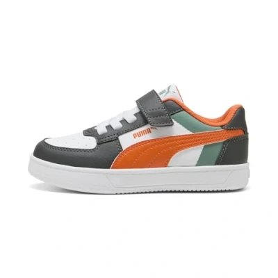 Bild av Puma CAVEN 2.0 Block AC+ PS sneakers, Green Moon Maple sirap vit, 1,5 UK barn, Grön måne lönn 34 EU
