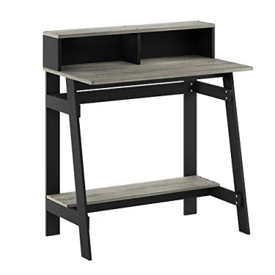 Bild av Furinno Simplistic A Frame datorskrivbord, arbetsskrivbord, svart/fransk ek, 80 x 90 cm
