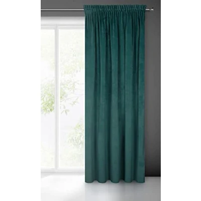 Bild av Eurofirany villa gardin sammet mjukt veckband 1 st. elegant tjock 290 g/m2 slät enfärgad fluffig modern klassisk vardagsrum sovrum lounge, puder, 140 x 270 cm