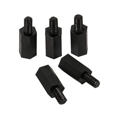 Bild av Walfront M3 hane hona distans, förpackning med 100 svarta hexdistanser i nylon blandade kit 10 mm + 6