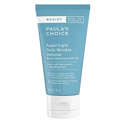 Bild av Paula&#039;s Choice RESIST Anti Aging Ansiktscreme SPF 30 Något Tonad Mattande Solskydd Lotion med Zinkoxid &amp; Resveratrol Blandad till Fet Hud 60 ml