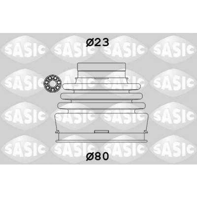 Bild av SASIC 9004630 Soufflet de Cardan du côté boîte vitesses FIAT: Panda I 3/5 portes, Uno II 5 LANCIA: Y10, DELTA 1