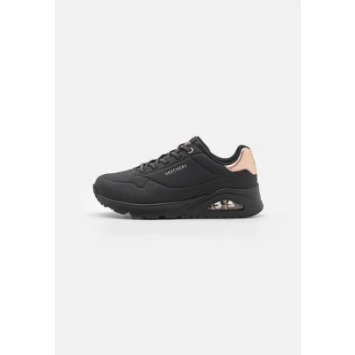 Bild av Skechers Wide Fit UNO Sneakers, Storlek: 39, Black /rose gold Pu