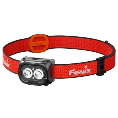 Bild av FENIX HL18R T V2.0 svart uppladdningsbar terränglöpning/utomhusstrålkastare 800 lumen 125 m 160 timmar max Dubbla primära strålar cool och varm vit 5 lm röd stråle Sport Click Justera