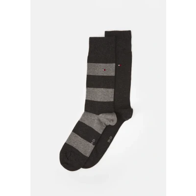 Bild av Tommy Hilfiger MEN Rugby SOCK 2 PACK Strumpor, Storlek: 43 46, Anthracite/grey