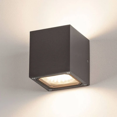 Bild av SLV Sitra Cube vägglampa för utomhusbruk, antracit