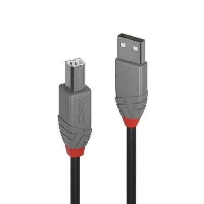 Bild av Lindy 36672 USB 2.0 Typ A Till B Kabel, Anthra Line Svart, 1 m