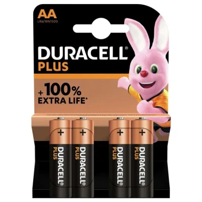 Bild av Duracell Plus Power Type AA alkaliska batterier, 4 pack
