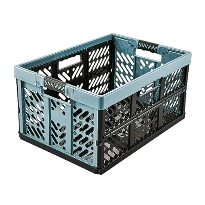 Bild av keeeper stabil professionell hopfällbar låda med mjuka handtag, 54 x 37 28 cm, 45 l, Ben, Nordic Blue