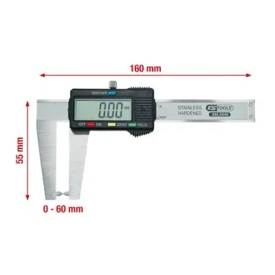 Bild av KS TOOLS 300.0540 Pied à coulisse, épaisseur du disque de frein 60 avec affichage LCD 0,03