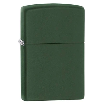Bild av Zippo unisex, vindtät, metall, långlivad, bäst vätska, påfyllningsbar, perfekt för cigaretter, cigarrer, ljus, ficktändare, brandstartare, klassisk mattgrön