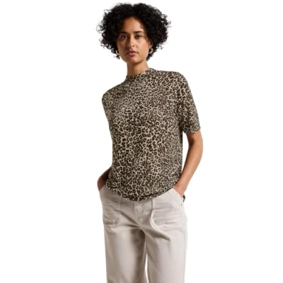 Bild av Street One LOOK LEO Tshirt med print, Storlek: 36, Schwarz