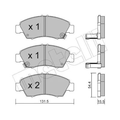 Bild av Bromsbeläggssats, skivbroms METELLI 22 0138 0