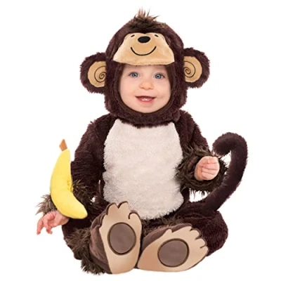 Bild av Amscan Barnkostym fräcka liten apa, babykostym, karneval, temafest