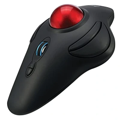 Bild av Adesso 2,4 GHz trådlös programmerbar tvåhänt ergonomisk styrbollsmus, med, svart, iMouse T40