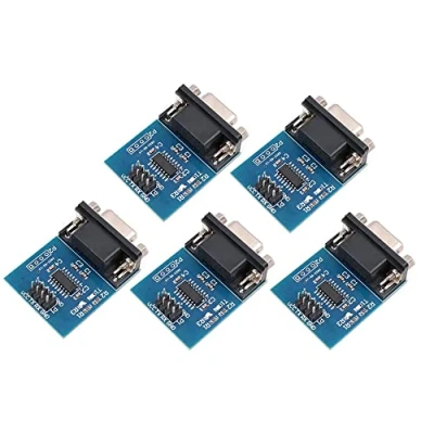 Bild av Fasizi 5 st MAX3232 RS232 seriell port till TTL omvandlingsmodul DB9 kontakt