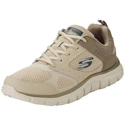Bild av Skechers Herr Track Syntac sneakers, taupe lädernät, 39 EU
