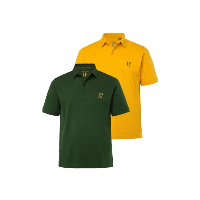 Bild av JP1880 2ERPACK Seitenschlitze Regular FIT Piké, Storlek: XXL, Dark green