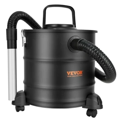 Bild av VEVOR Askdammsugare 20 L Kraftfull 1200 W dammsugare Askpellets med flexibel slang 1,2 m Hjul för eldstäder Pelletskaminer Vedbrännare Grillar Pizzaugnar Vedeldstäder