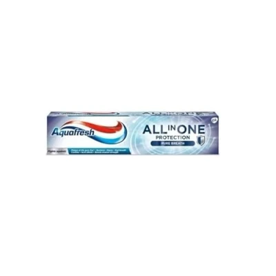 Bild av Aquafresh All In One Protection Pure breath Toothpaste skydd för teeth, gummar och boosts emalj stramhts against plack, bacteria bad 100 ml x 4 (förpackning med 4)
