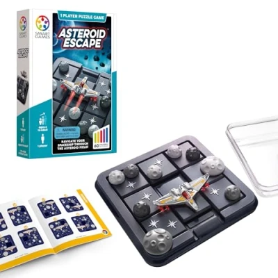 Bild av Smart Games Asteroid Escape, Puzzle Game with 60 Challenges, 8+ Years, 24x17x4.5 cm (LxWxH)