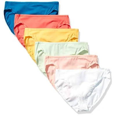 Bild av Amazon Essentials Women&#039;s Korta underkläder i bomull med höga ben (finns plusstorlek), Pack of 6, Söt färgexplosion, XL